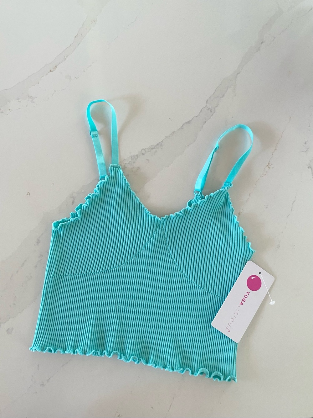 NWT Yogalicious Rib Seamless Kendall Crop Tank Top